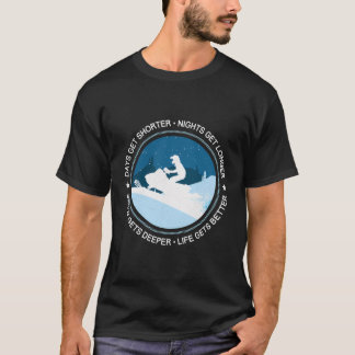 Snowmobile Days Get Shorter Usa Winter Snö Patrio T Shirt