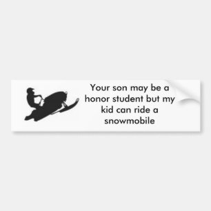 snowmobile din son kan vara en hederstudent men… bildekal
