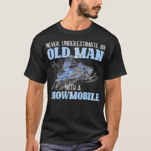 Snowmobile Gear Old Man Beard SnowMobile Helmet Sn T Shirt