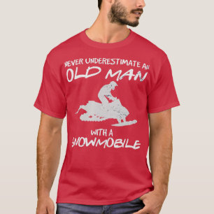 Snowmobile Gear Old Man Beard SnowMobile Helmet Sn T Shirt