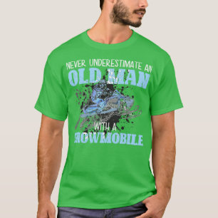 Snowmobile Gear Old Man Beard SnowMobile Helmet Sn T Shirt