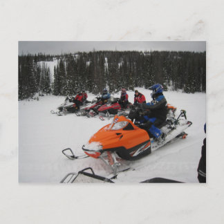 Snowmobile Group Ride Vykort