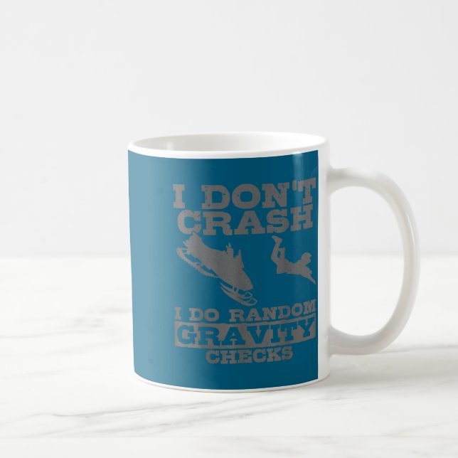Snowmobile I Don't Crash Random Gravity Checks Fun Kaffemugg (Höger)