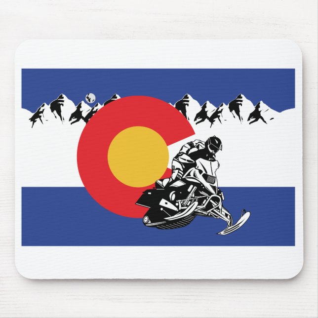Snowmobile-in-Colorado-Flagga Musmatta (Framsidan)