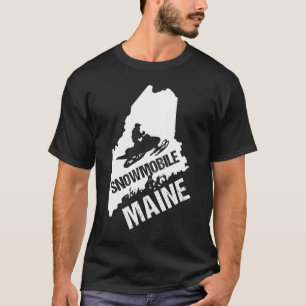 Snowmobile Maine Extreme Sport Arktis Skidoo Snö T Shirt