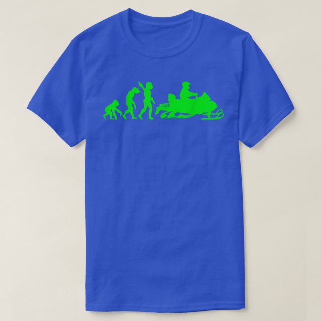 Snowmobile Motorcycle Evolution T Shirt (Design framsida)