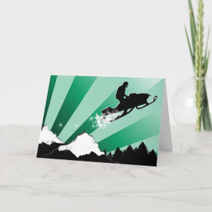 snowmobile. Ptalo. Helgkort
