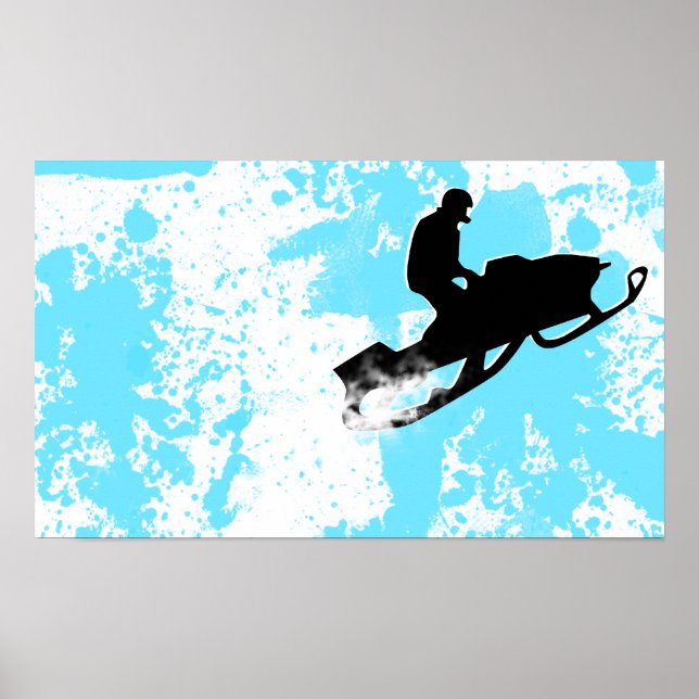 Snowmobile, pulverspår. poster (Framsidan)