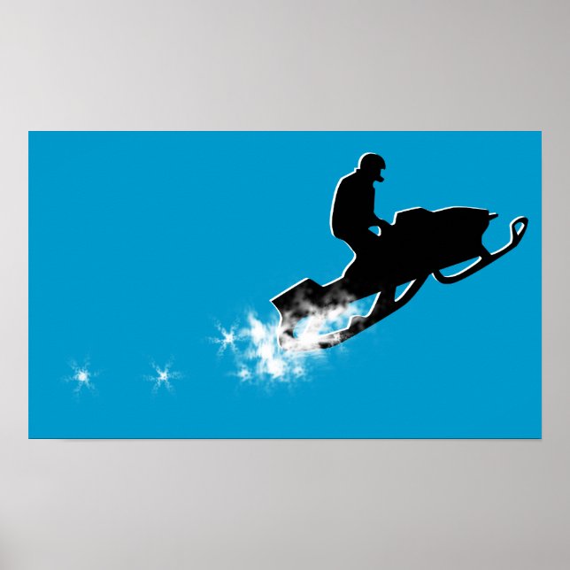 Snowmobile, pulverspår. poster (Framsidan)