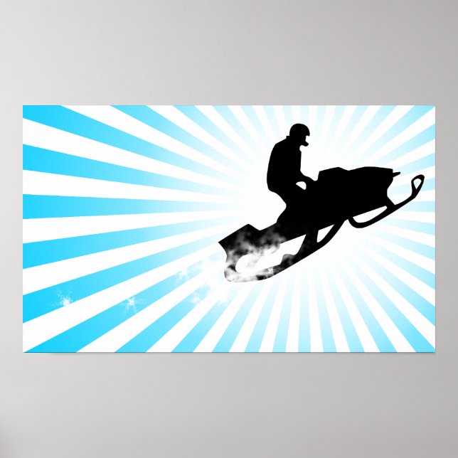 Snowmobile, pulverspår. poster (Framsidan)