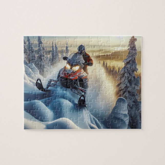 Snowmobile Puzzle Pussel (Horisontell)