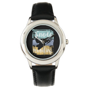 Snowmobile Retro Stil Snowmobiling Armbandsur