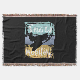 Snowmobile Retro Stil Snowmobiling Filt