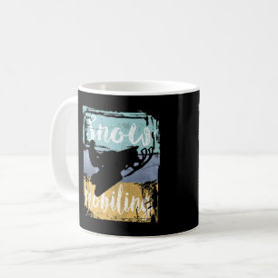 Snowmobile Retro Stil Snowmobiling Kaffemugg