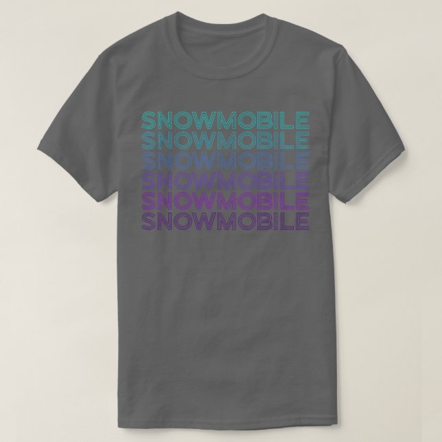 Snowmobile Retro T Shirt (Design framsida)