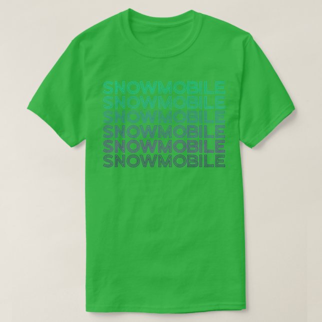 Snowmobile Retro T Shirt (Design framsida)
