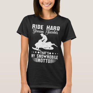 Snowmobile Ride Hard Winter Sports Manar Women 1 T Shirt