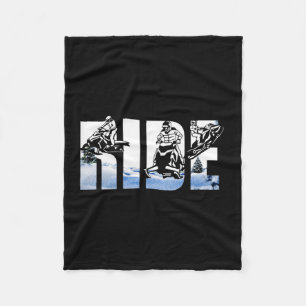 Snowmobile Ride Snowmobiling Winter Sport Skiers S Fleecefilt