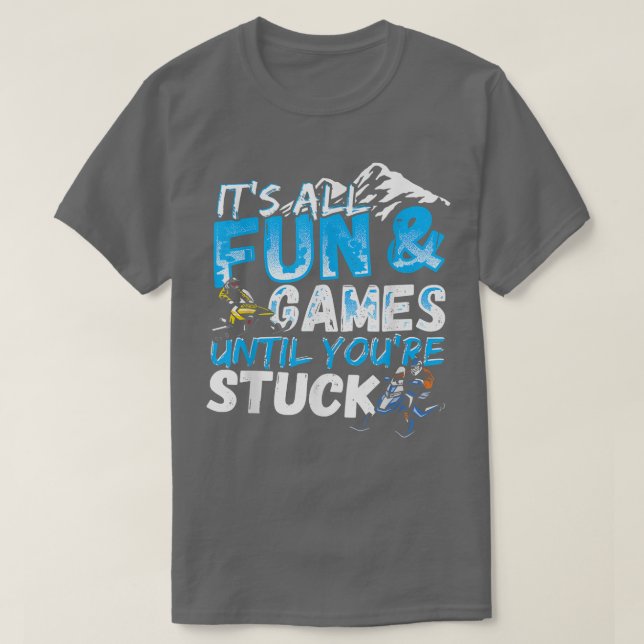 Snowmobile Riding Design för en Snowmobile-mobil 8 T Shirt (Design framsida)