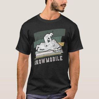 Snowmobile Riding Retro Vintage Rand T Shirt
