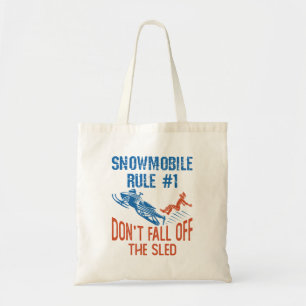 Snowmobile Rule Funny Fall inte av Sled Tygkasse
