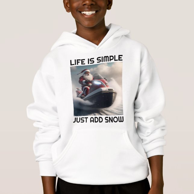 SNOWMOBILE SANTA SNÖ ÄLSKARE T-SHIRTS T-SHIRT (Framsida)