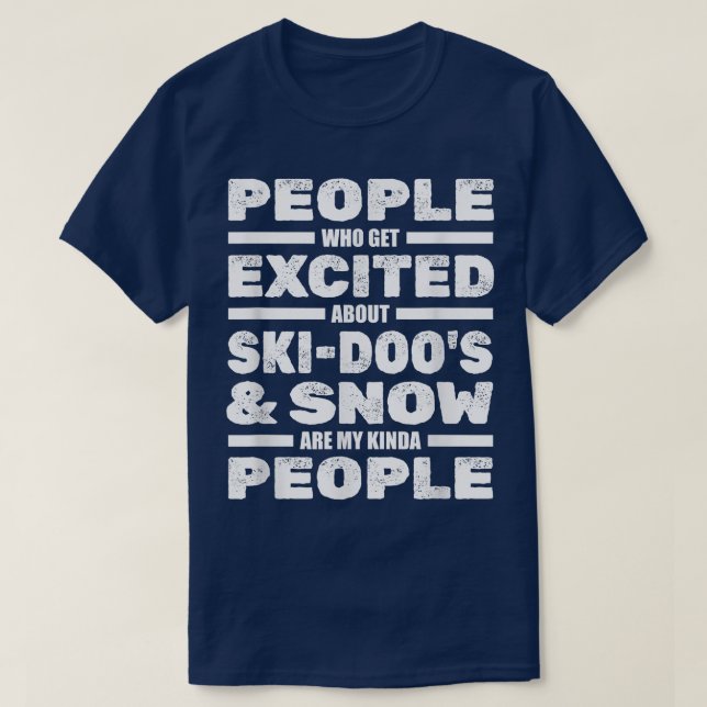 Snowmobile SkiDoos Winter Snö Maskin Snowmobil T Shirt (Design framsida)