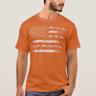 Snowmobile Sledding Winter Snö US Flagga Snowmobil T Shirt