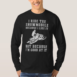 Snowmobile Smiles - Funny Snowmobiler Tee, Riding T Shirt