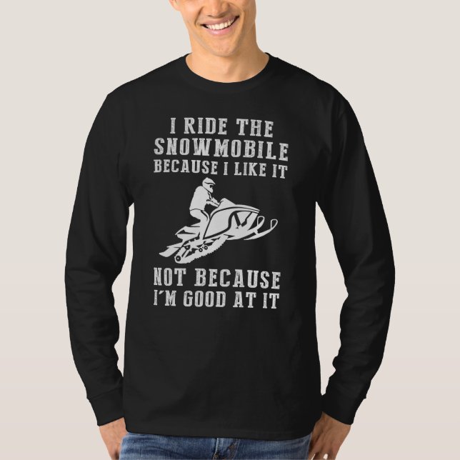Snowmobile Smiles - Funny Snowmobiler Tee, Riding T Shirt (Framsida)