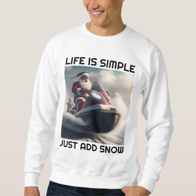 SNOWMOBILE SNÖ ÄLSKARE T-SHIRTS T-SHIRT LÅNG ÄRMAD TRÖJA (Framsida)