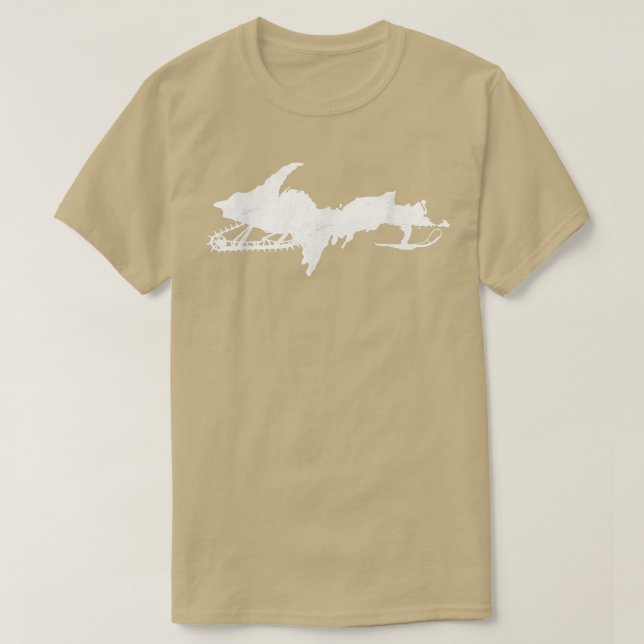 Snowmobile Upper Michigan  UP Upper Peninsula  T Shirt (Design framsida)