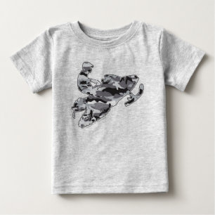 Snowmobiler i Grått Camouflage T Shirt