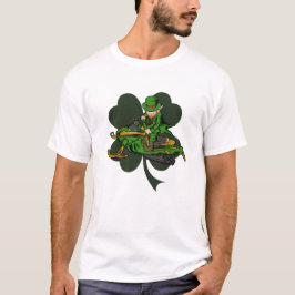 Snowmobiler Leprechaun St. Patrick's Day T Shirt
