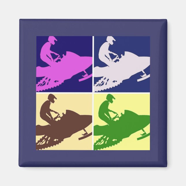 Snowmobiler/Pop Art Magnet (Framsidan)