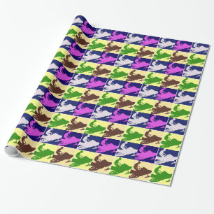 Snowmobiler Pop Art Presentpapper