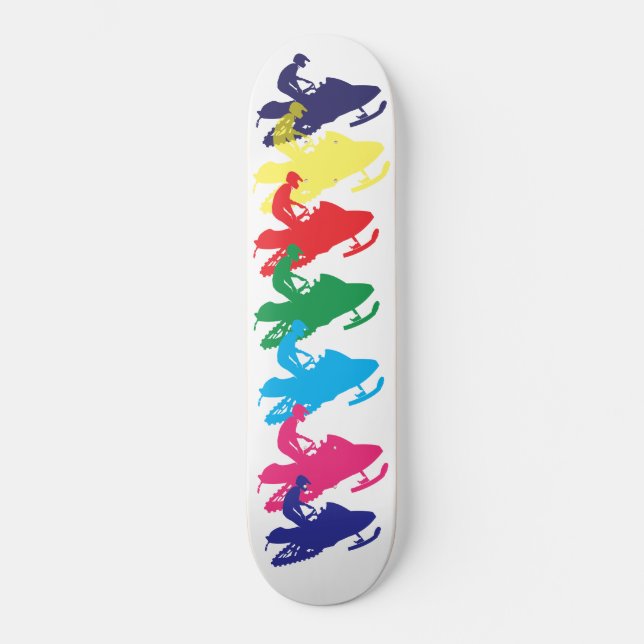 Snowmobiler/ Ride det hårt! Mini Skateboard Bräda 18,5 Cm (Framsida)