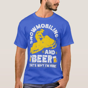 Snowmobiling Beer Drinking Manar Motor Sled T Shirt