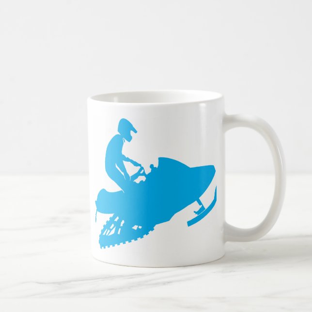 Snowmobiling Blue Sled Kaffemugg (Höger)