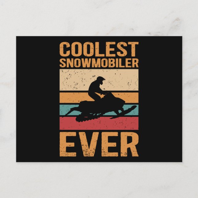 Snowmobiling Coolest Snowmobiler Vykort (Framsida)