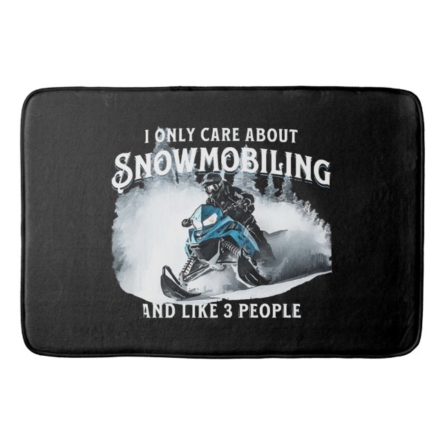 Snowmobiling Funny Snowmobile Badrumsmatta (Framsidan)