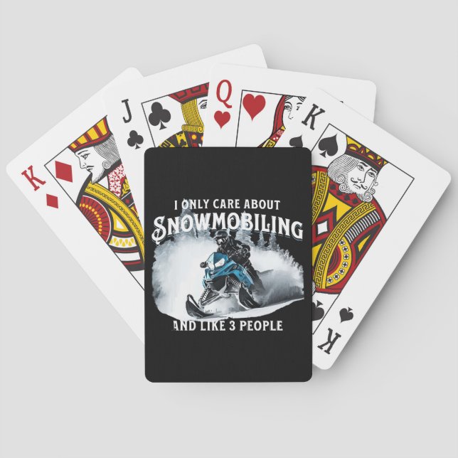 Snowmobiling Funny Snowmobile Casinokort (Baksidan)