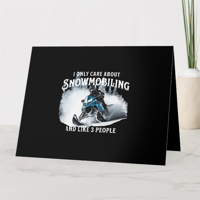Snowmobiling Funny Snowmobile Kort (Framsida)