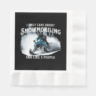 Snowmobiling Funny Snowmobile Pappersservett
