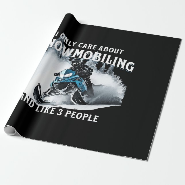 Snowmobiling Funny Snowmobile Presentpapper (Utrullad)