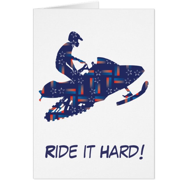 Snowmobiling Hälsningskort (Framsidan)