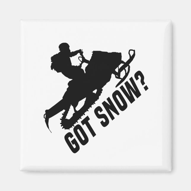 Snowmobiling - Har Snö Snowmobile Gifts Magnet (Framsidan)