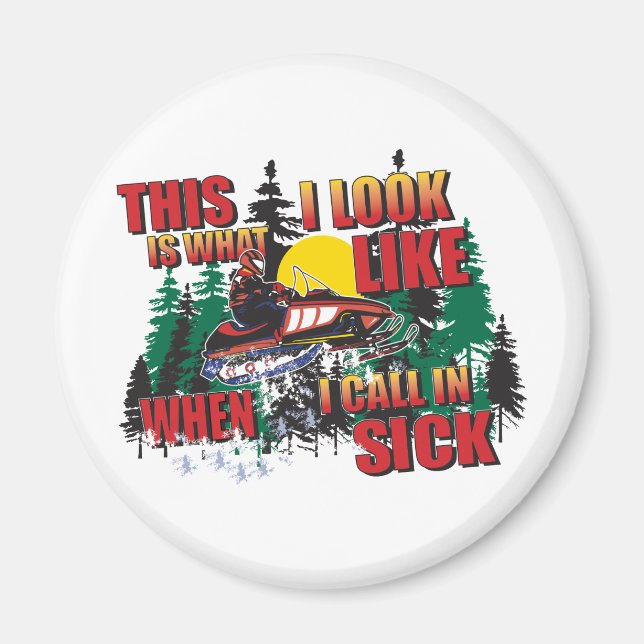 Snowmobiling Humor Magnet (Framsidan)