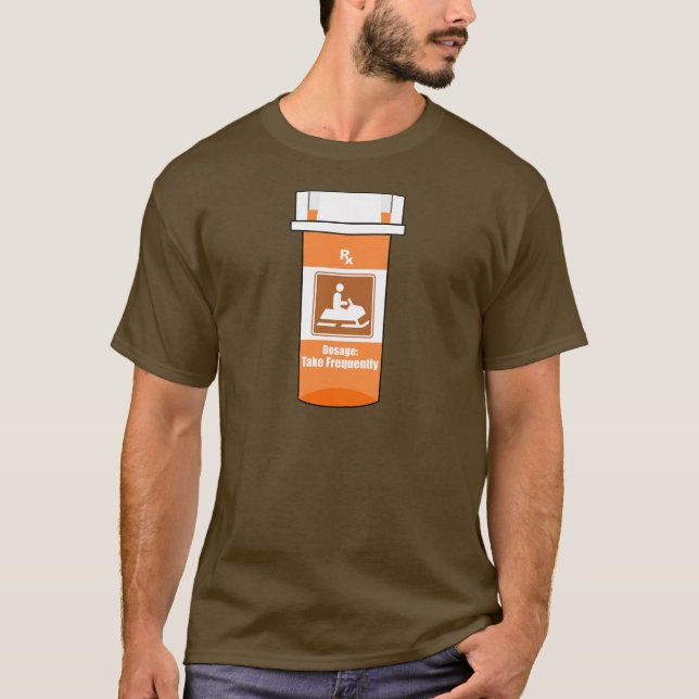 Snowmobiling Is My Drug T Shirt (Framsida)