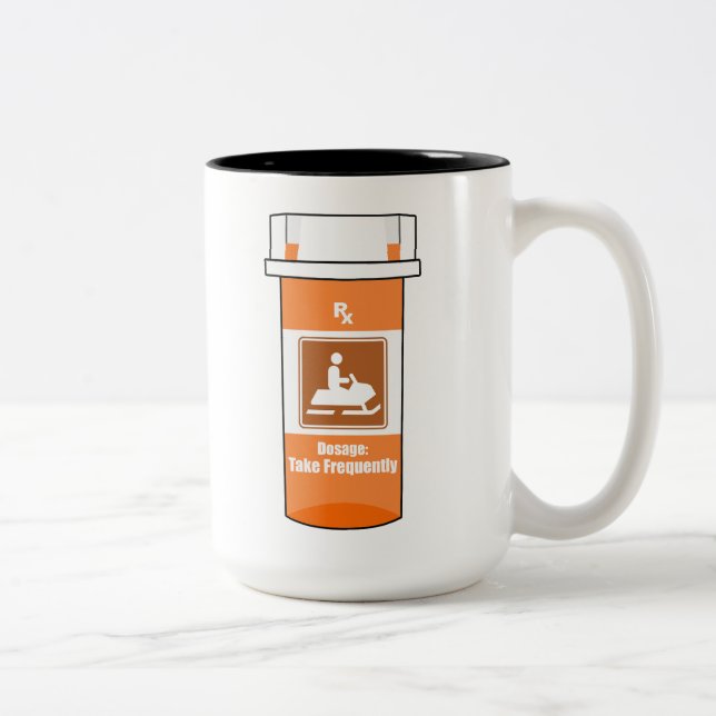 Snowmobiling Is My Drug Två-Tonad Mugg (Höger)